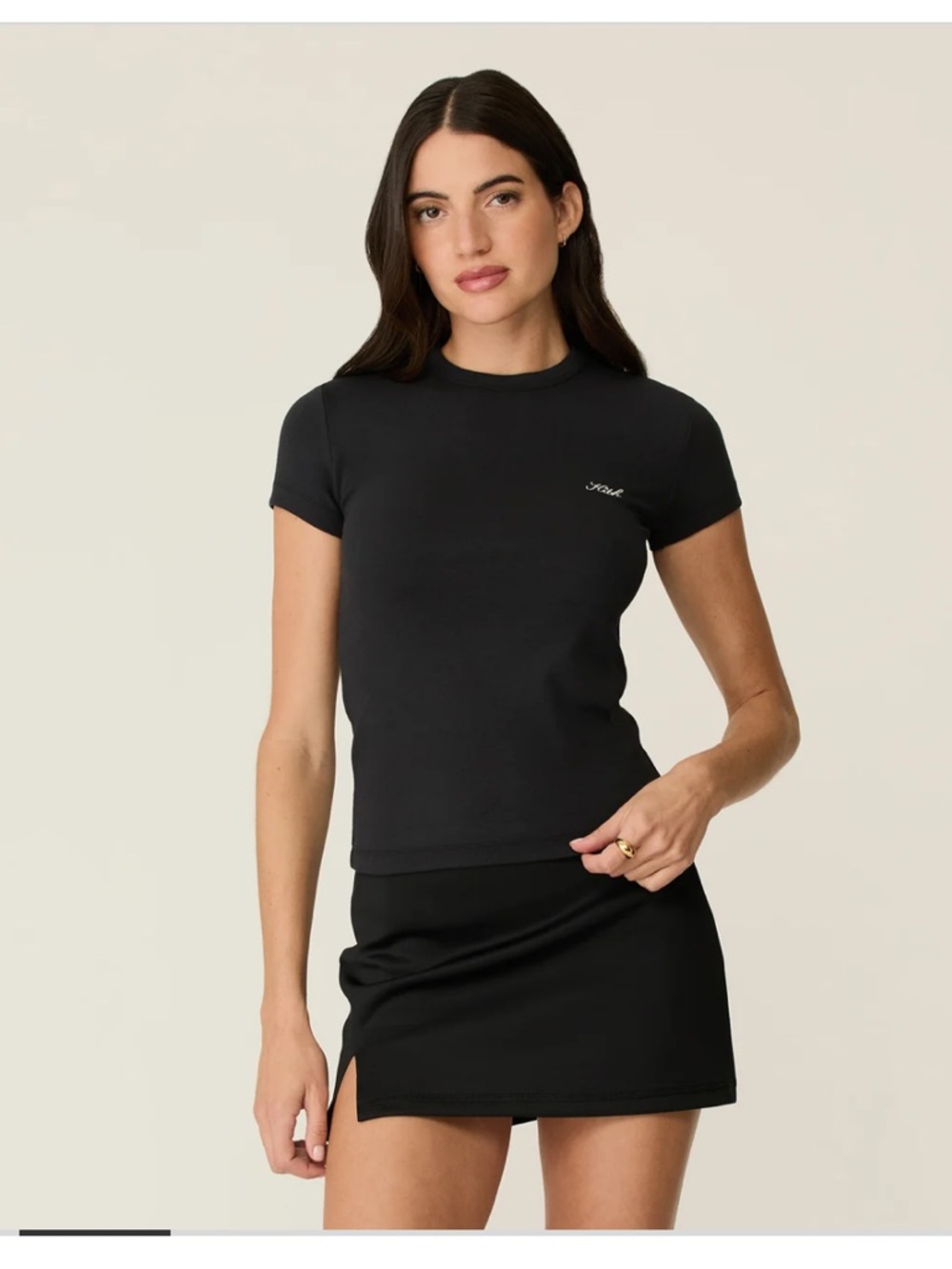 Kith Women Mulberry Tee II Black Logo Baby T-Shirt Size S